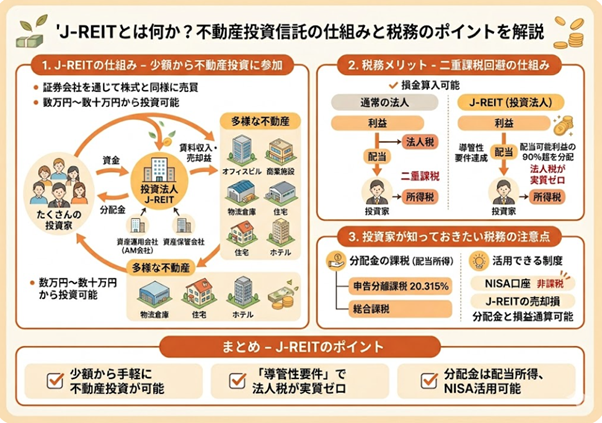 J-REITとは何か？不動産投資信託の仕組みと税務のポイントをわかりやすく解説