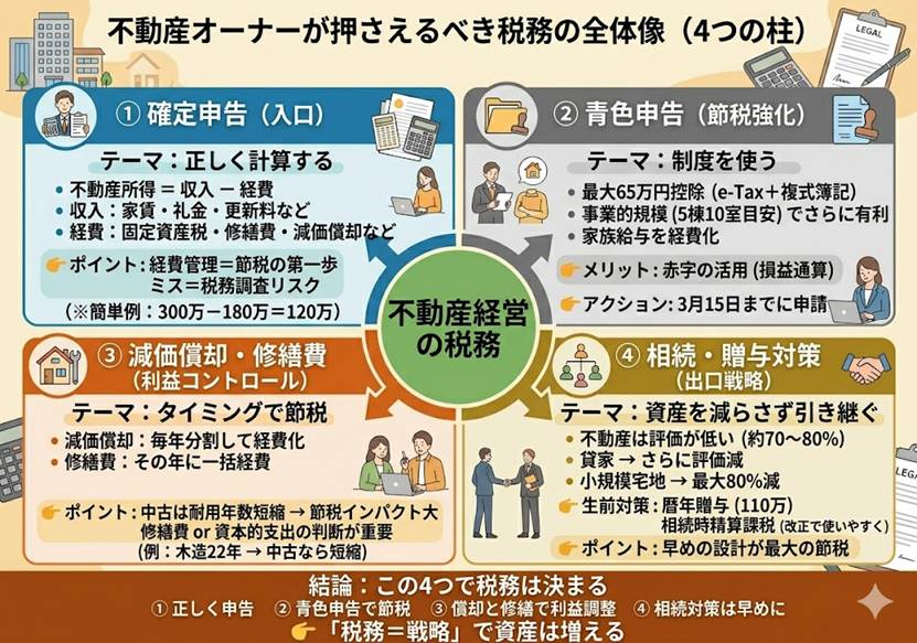 不動産オーナーが押さえるべき税務知識まとめ