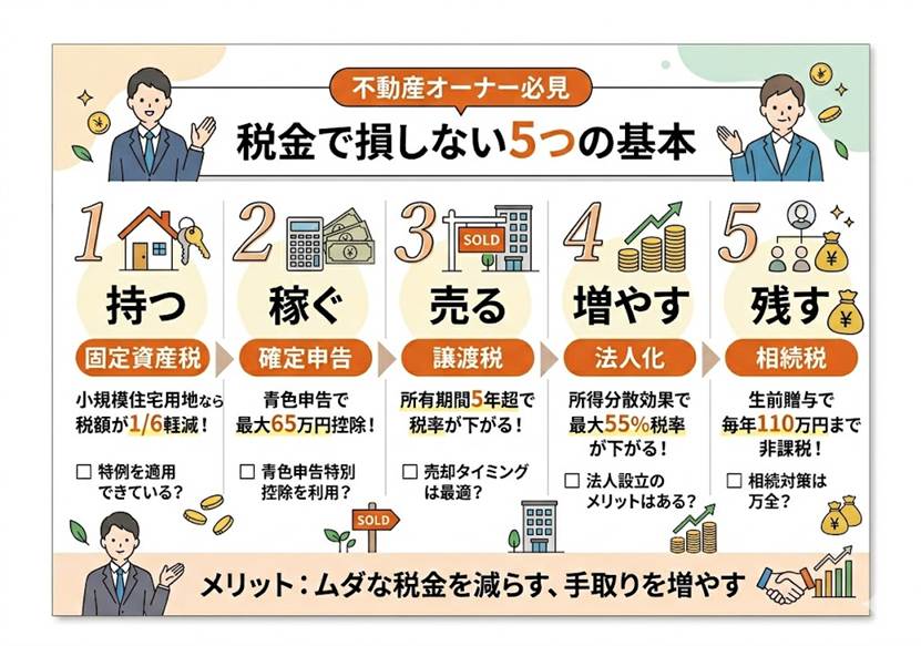 不動産オーナーが今すぐ確認すべき5つの税務知識
