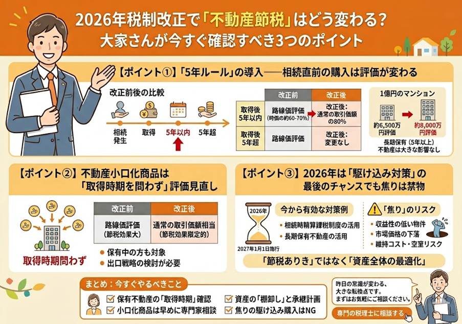 2026年税制改正で「不動産節税」はどう変わる？大家さんが今すぐ確認すべき3つのポイント