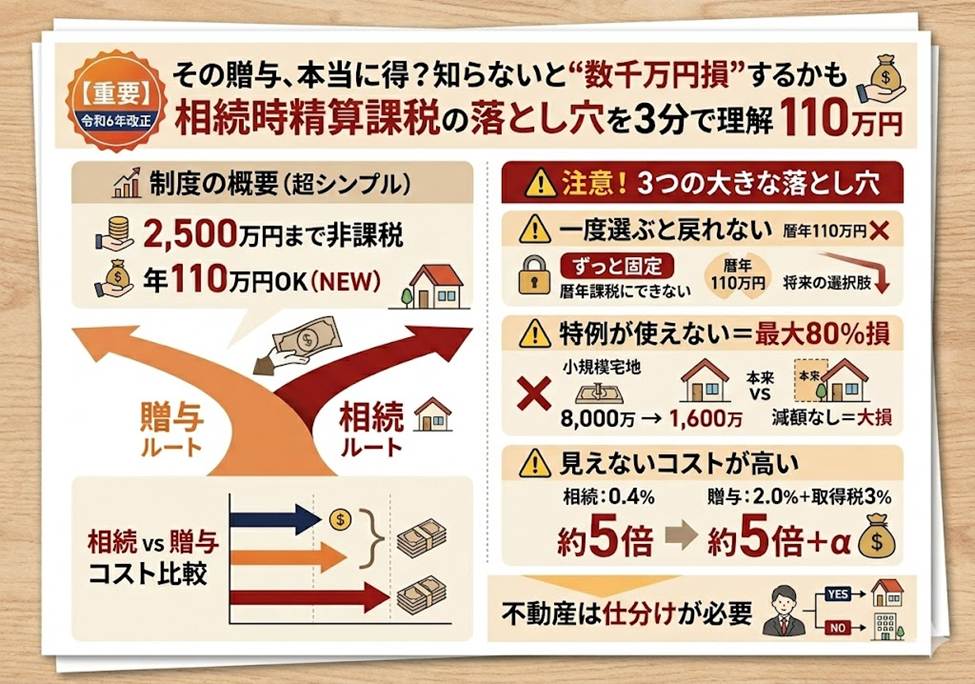不動産の生前贈与に「相続時精算課税」は使える？改正後も残る3つの落とし穴