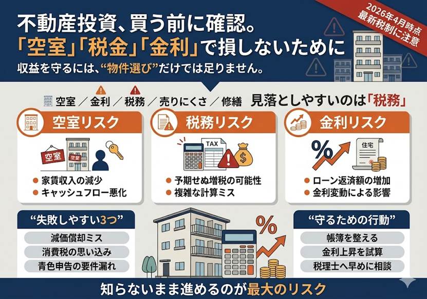 不動産投資の落とし穴：税務リスクと空室リスクへの備え方