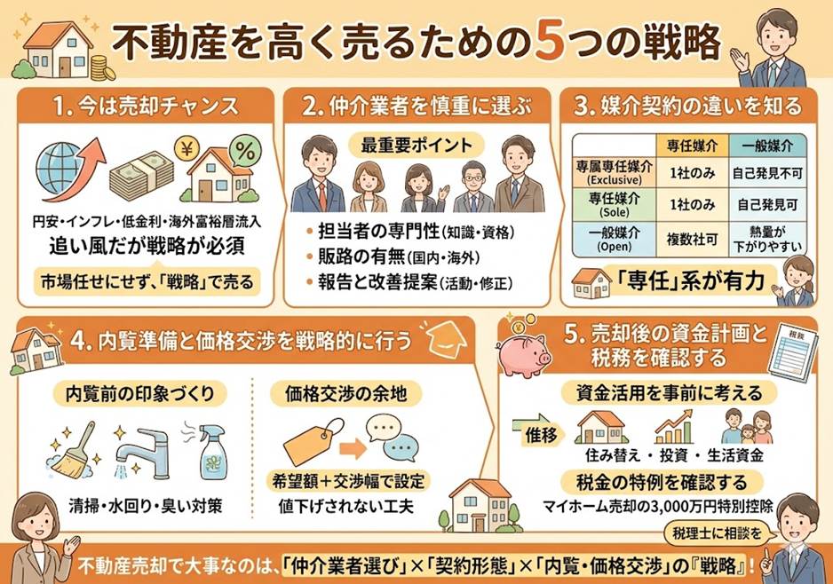 不動産を高く売る！成功する売却戦略と仲介業者の選び方