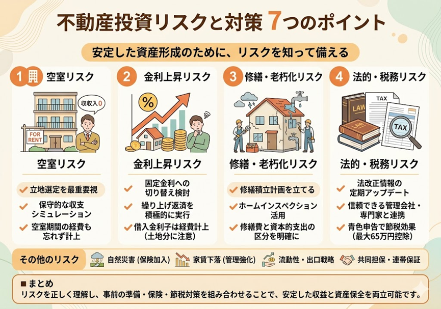 不動産投資リスクと対策7つのポイント
