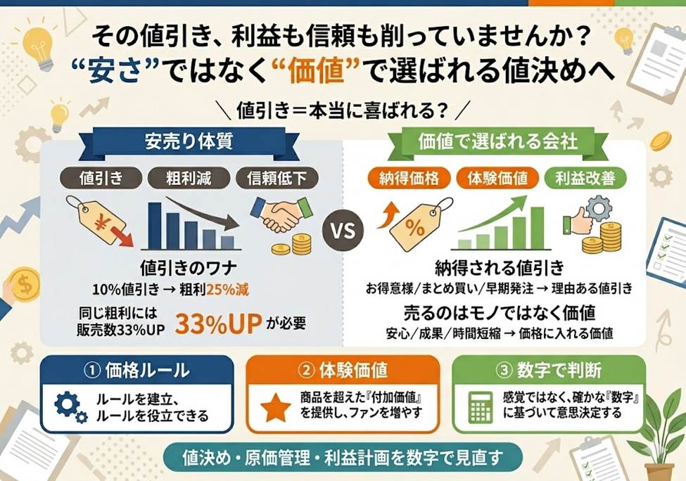 その値引き、本当にお得意様に喜ばれていますか?