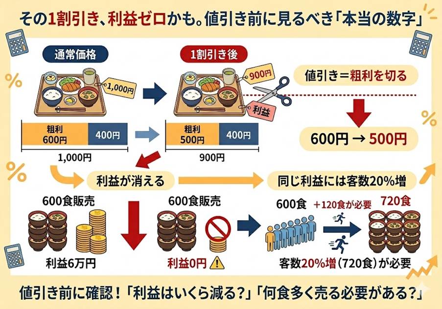 「値引きはなぜ恐ろしいか」──たった1割引きで利益が消えるカラクリの話