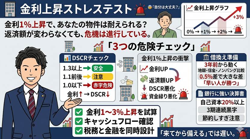 金利1%上昇に備える大家のストレステスト実践