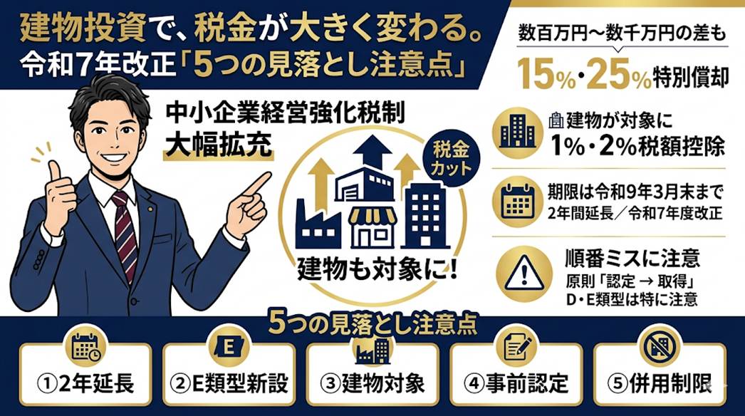中小企業経営強化税制が大幅拡充 令和改正5つの注目点