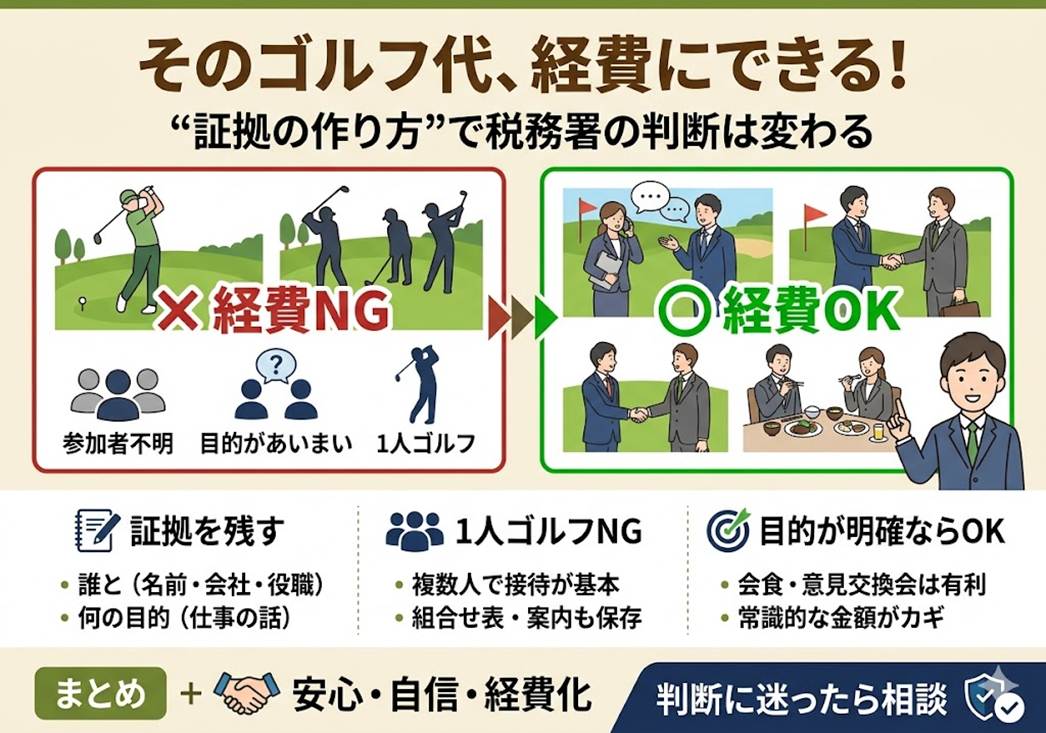 そのゴルフ代、あきらめる前に。税務署に「NO」と言わせないための新常識