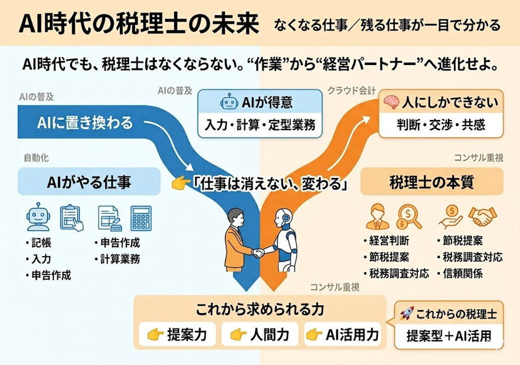 AIの普及で税理士の仕事はなくなるのか？これからの税理士に求められること