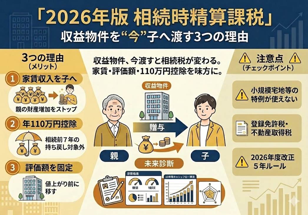 2026年版・相続時精算課税の教科書：収益物件を「今」子に渡すべき3つの決定的理由