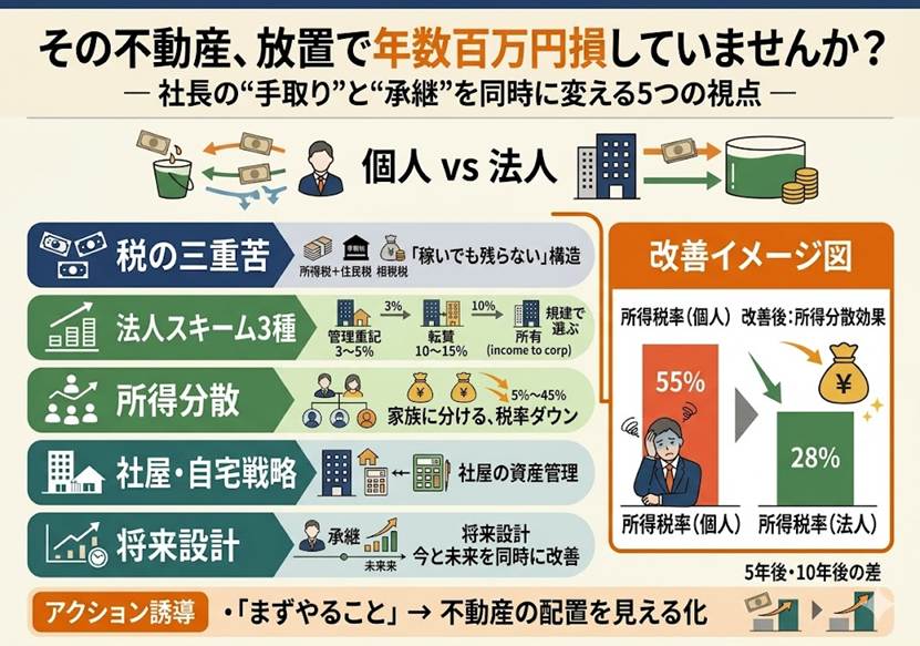 同族会社オーナーが知るべき不動産管理5つの視点
