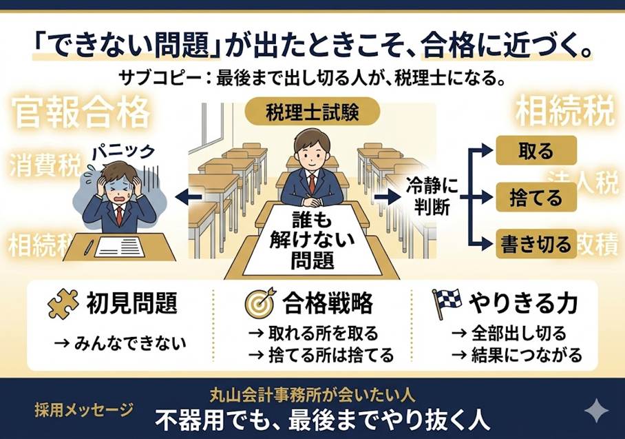 「誰も解けない問題」が出たとき、合格は見える――税理士試験で大切な「やりきる力」