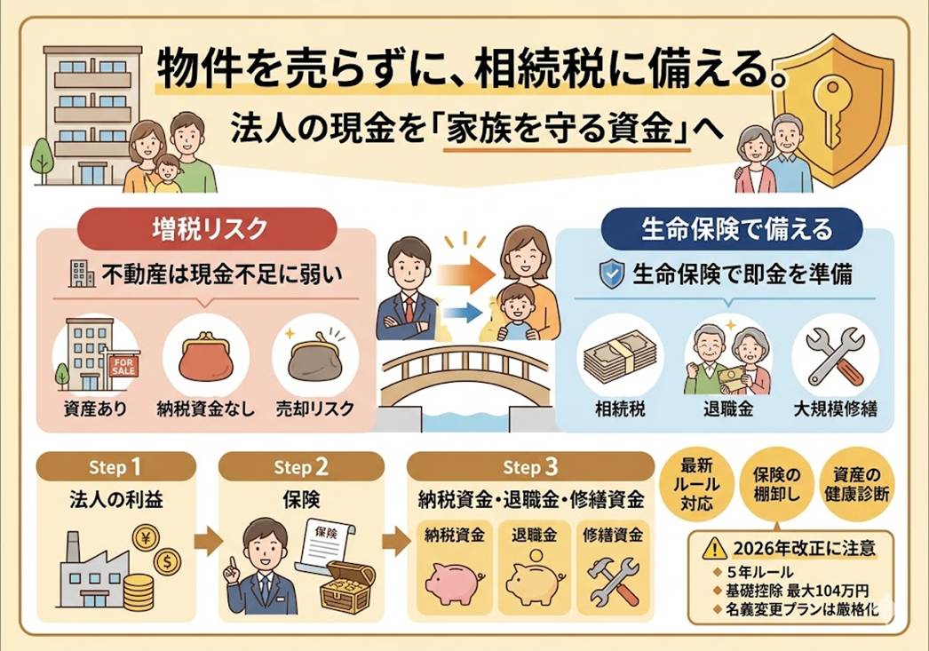 2026年度版：不動産オーナーの「生命保険」活用術