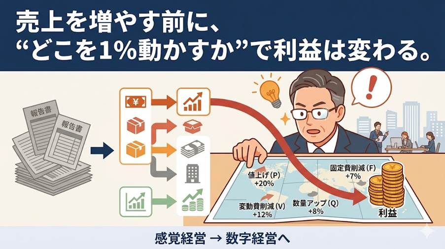 「うちの決算書、本当はもっと使えませんか?」──損益計算書でできる利益感度分析の話