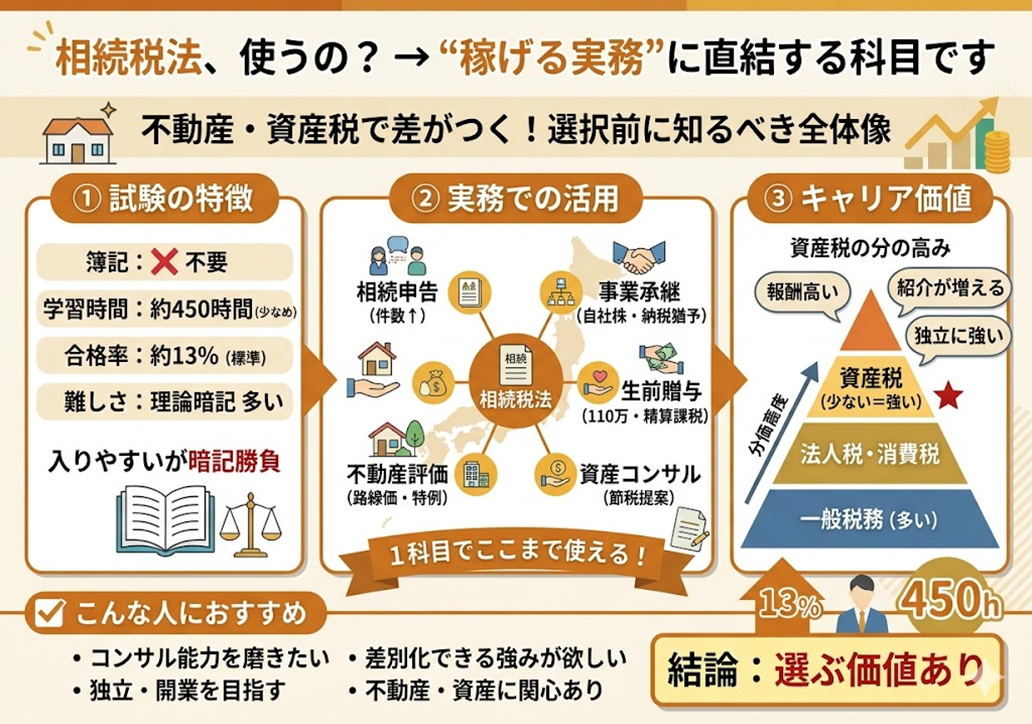 相続税法は実務でどのくらい使う？選択前に知っておきたい重要なこと