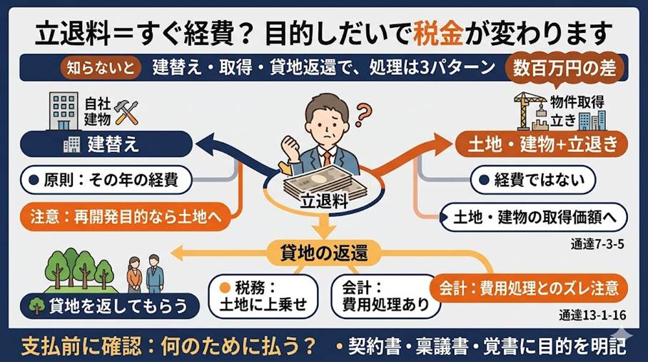 賃借人への立退料、全額を経費にできると思っていませんか—支払いの「目的」で変わる3つの税務処理