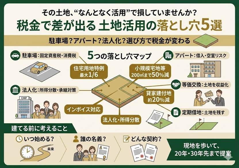 遊休地を活かす土地活用 税務の落とし穴5選