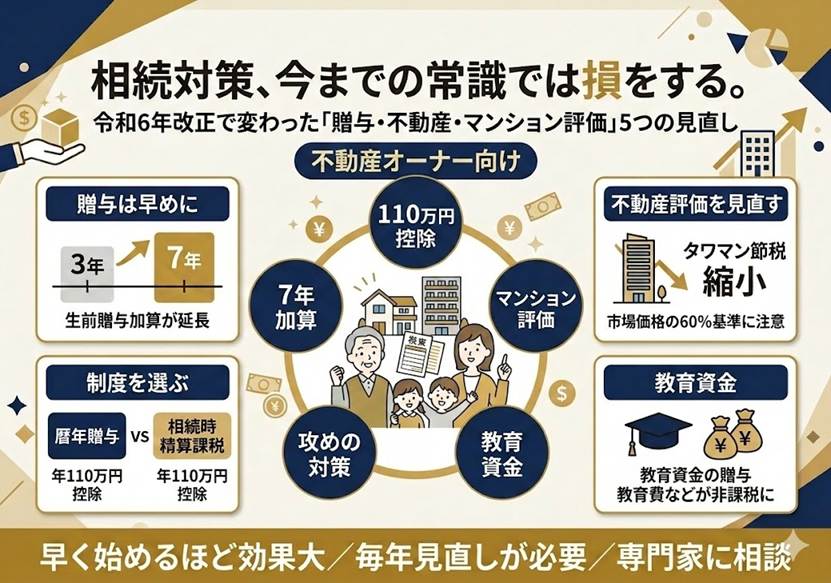 相続贈与税の最新改正 不動産オーナーの5大対策