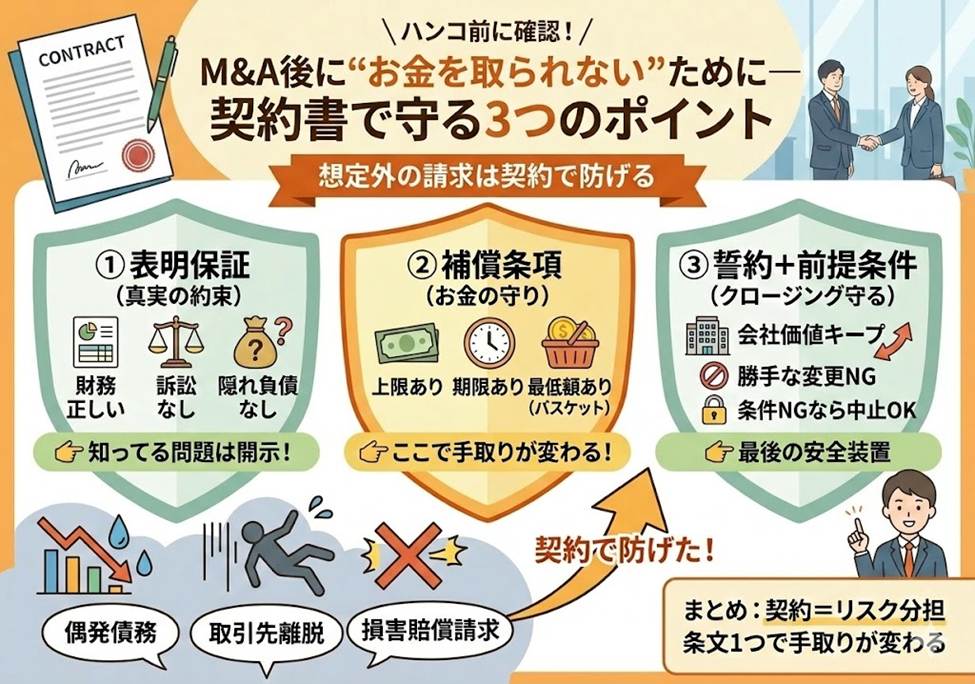 M&Aで「想定外の請求」を防ぐ──契約書で経営者が必ず確認すべき3つの条項