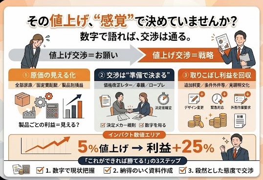 その値上げ交渉、社長が"数字"で語れますか?