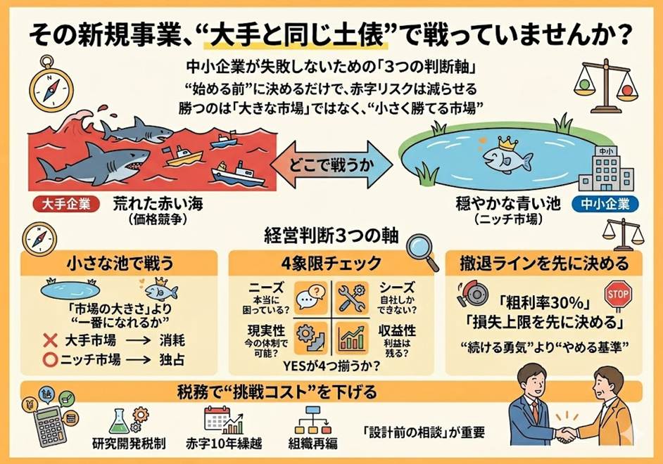 その新規事業、本当に「小さな池」で戦えていますか──中小企業が経営判断を誤らないための３つの軸