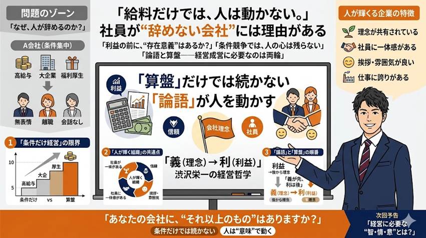 【第2回】利益と待遇を超えた「それ以上のもの」とは。「算盤」が先か、「論語」が先か?