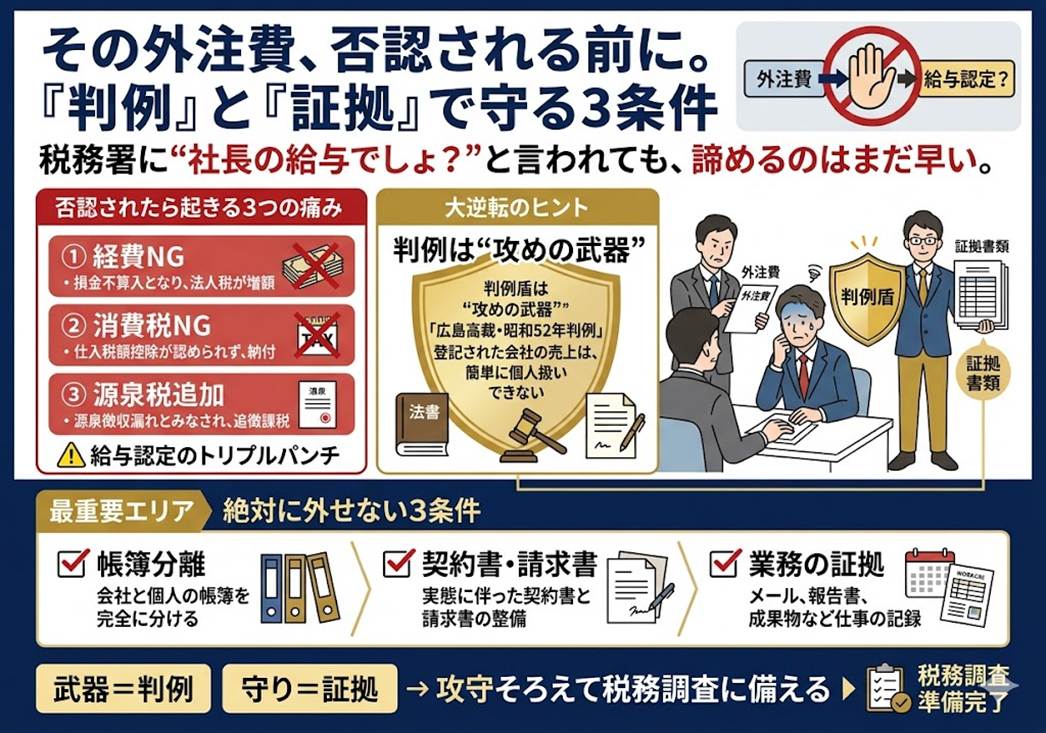 税務署に「その外注費、社長の給与でしょ?」と言われたら。諦める前に知っておきたい、丸山流・大逆転のヒントと「絶対に外せない条件」