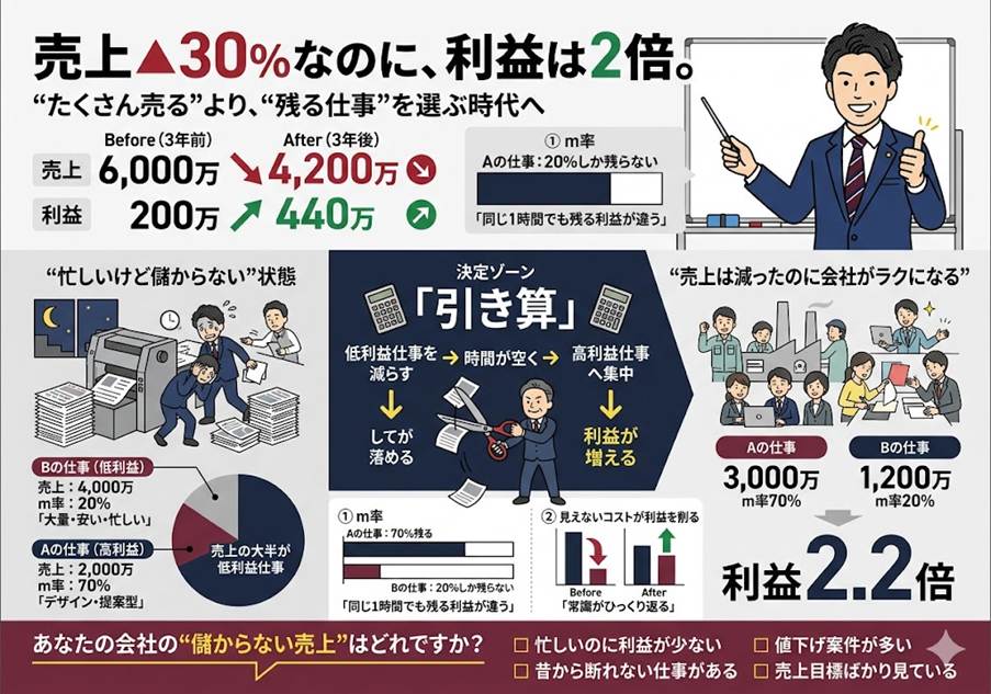 「売上を減らして利益を増やす」──ある印刷屋さんの引き算の話