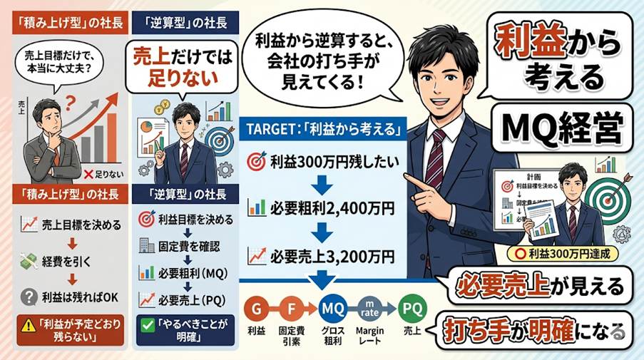 「逆算の社長」と「積み上げの社長」──同じ数字を前に、見えているものが違う話