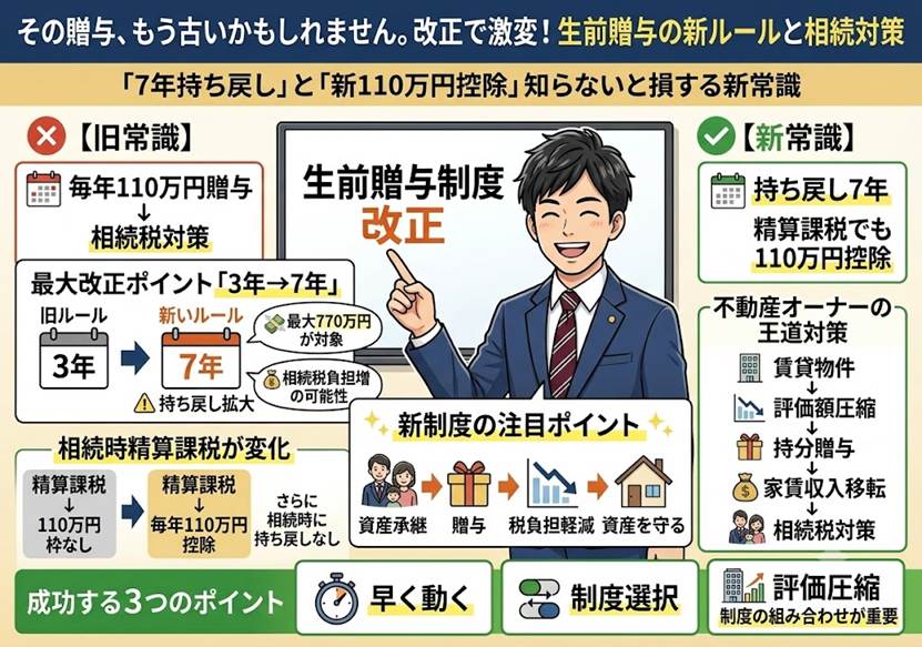 改正で激変した生前贈与 不動産オーナーの新常識