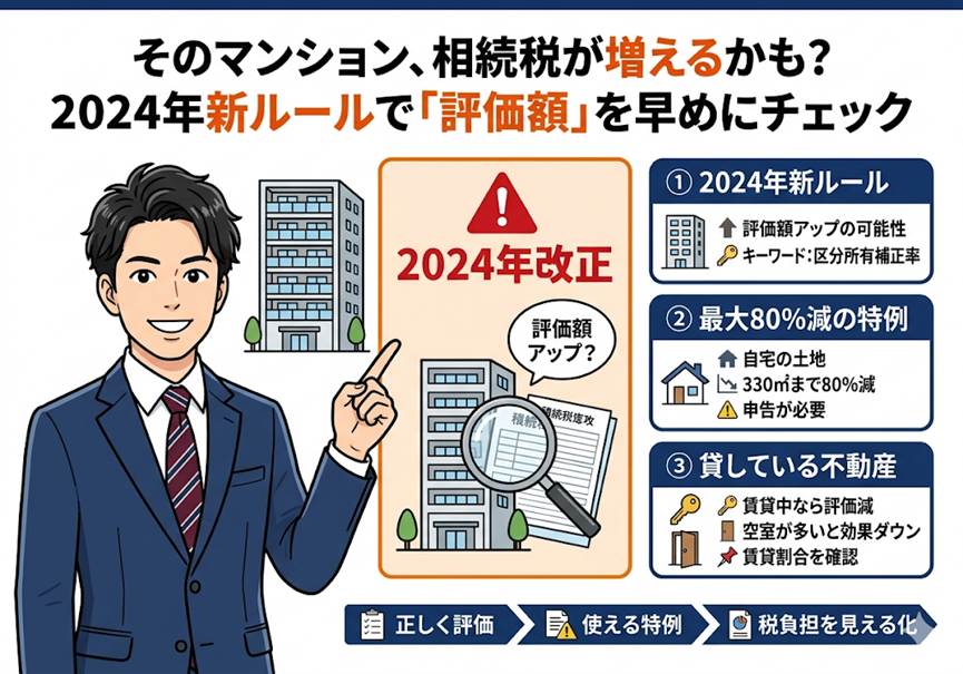 相続するマンション、相続税評価額が上がっているかも?——知らないと損する不動産評価の3つの視点