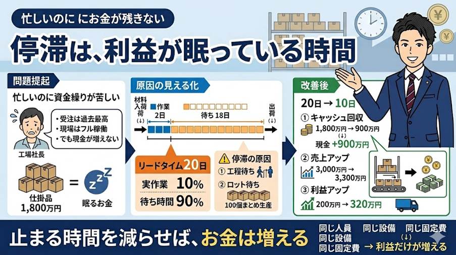 「停滞は、利益が眠っている時間」──リードタイム短縮がなぜお金に直結するのか、という話