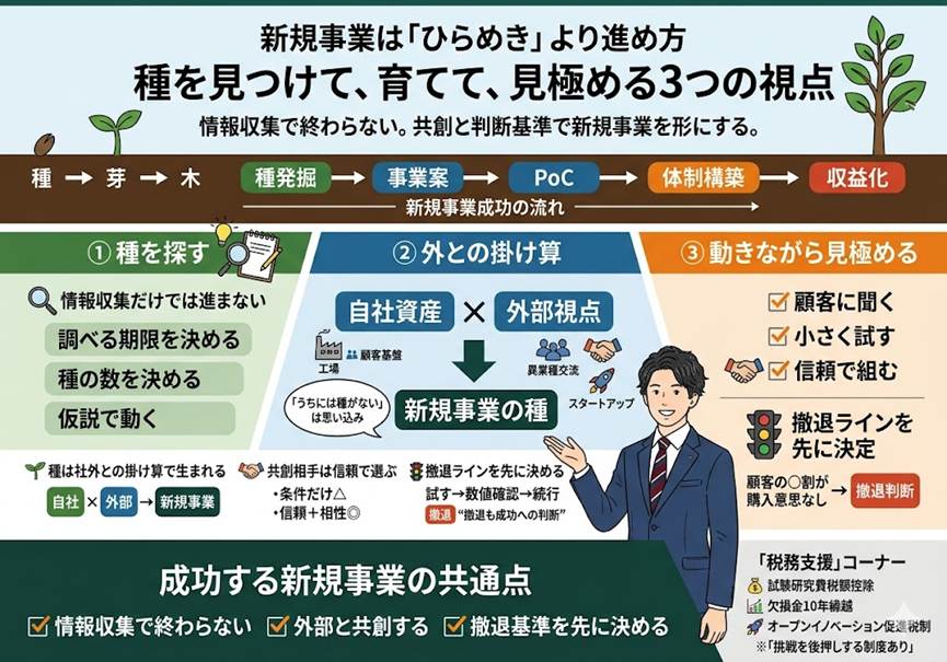新規事業の「種」はどこにある?──情報収集で止まらず、共創で形にする3つの視点
