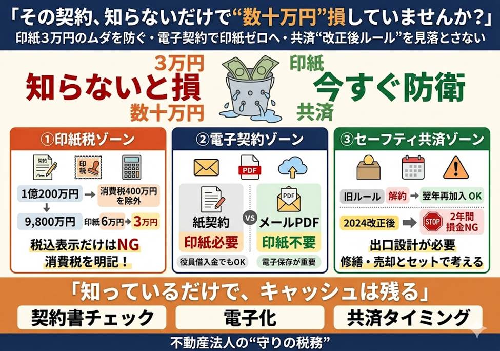 その印紙、3万円多く払っていませんか？——不動産法人で見落とされが