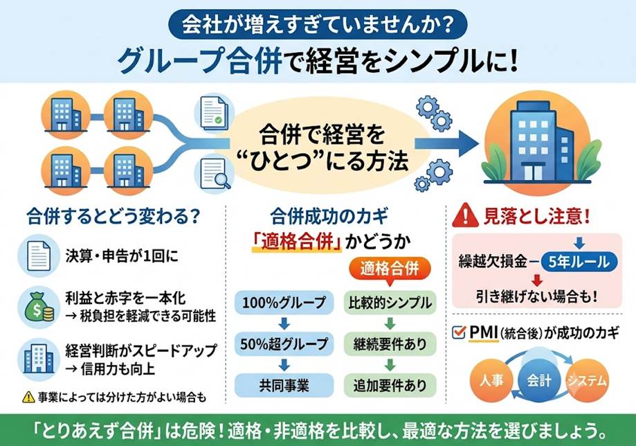 会社の数、増えすぎていませんか?──グループ合併で経営を「ひとつ」にする