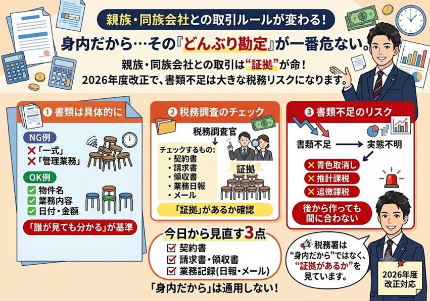 親族間・同族会社への「どんぶり勘定」は青色取消しリスク大！ 税務調査で狙われる不動産オーナーのための新・書類保存ルールと対策