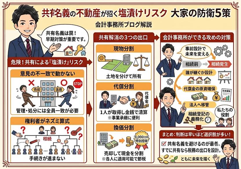 共有名義の不動産が招く塩漬けリスク 大家の防衛5策