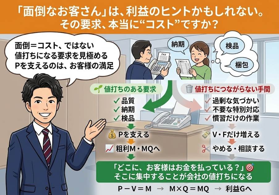 「お客様の要求を満たすのが、社長の仕事」──「面倒なお客さん」を、値打ちに変える話