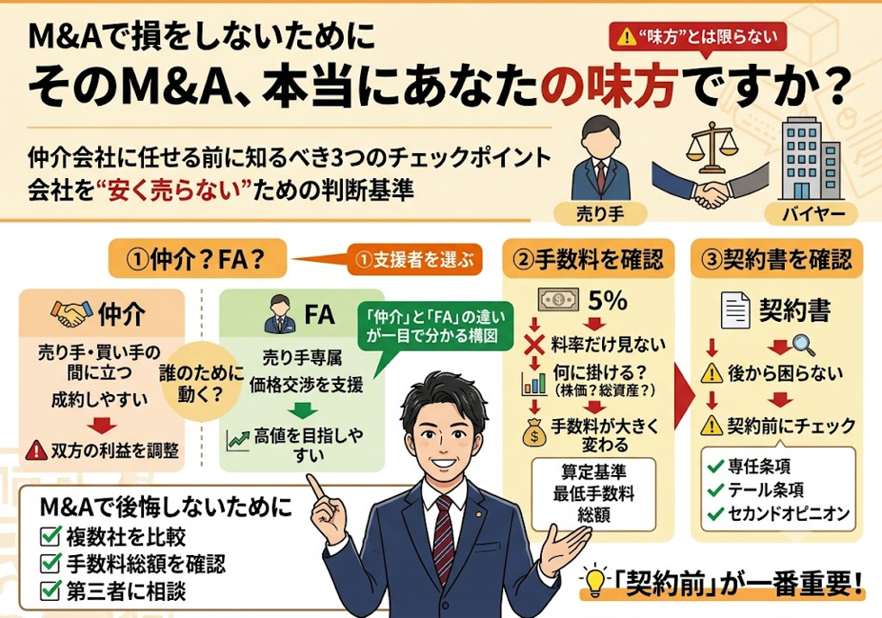そのM&A仲介、本当にあなたの味方ですか?― 仲介・FA・手数料で損をしないための3つの視点 ―
