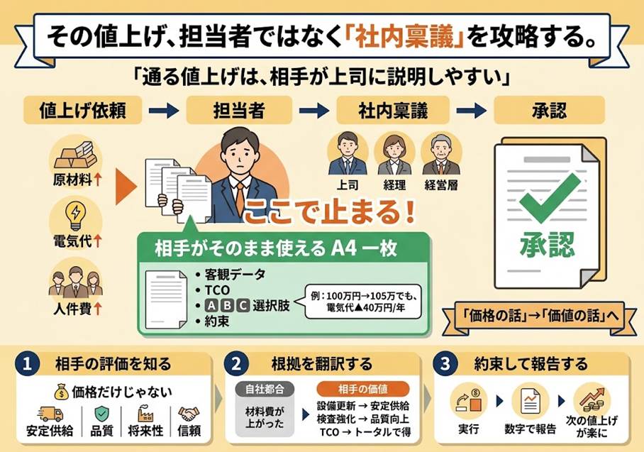 その値上げ、相手の「社内稟議」まで設計していますか？