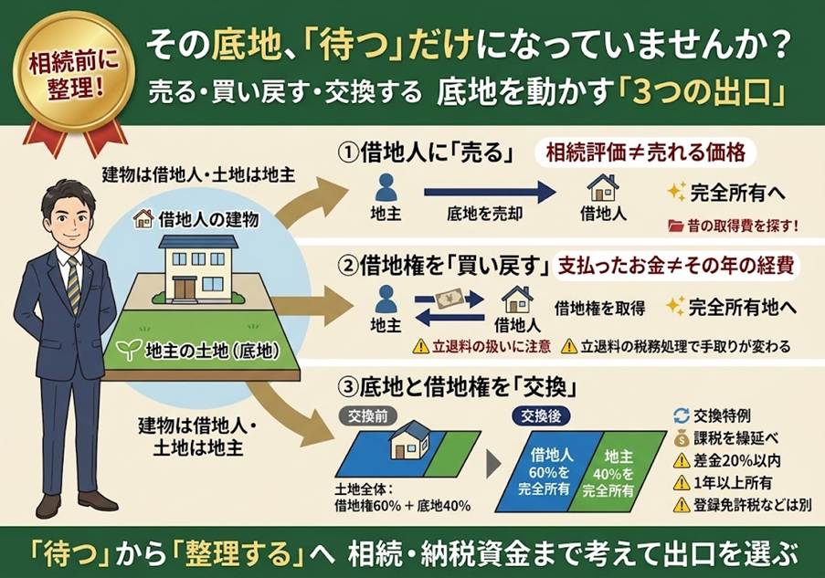 底地を持つ地主さん、「借地人が買ってくれるまで待つ」で終わっていませんか？