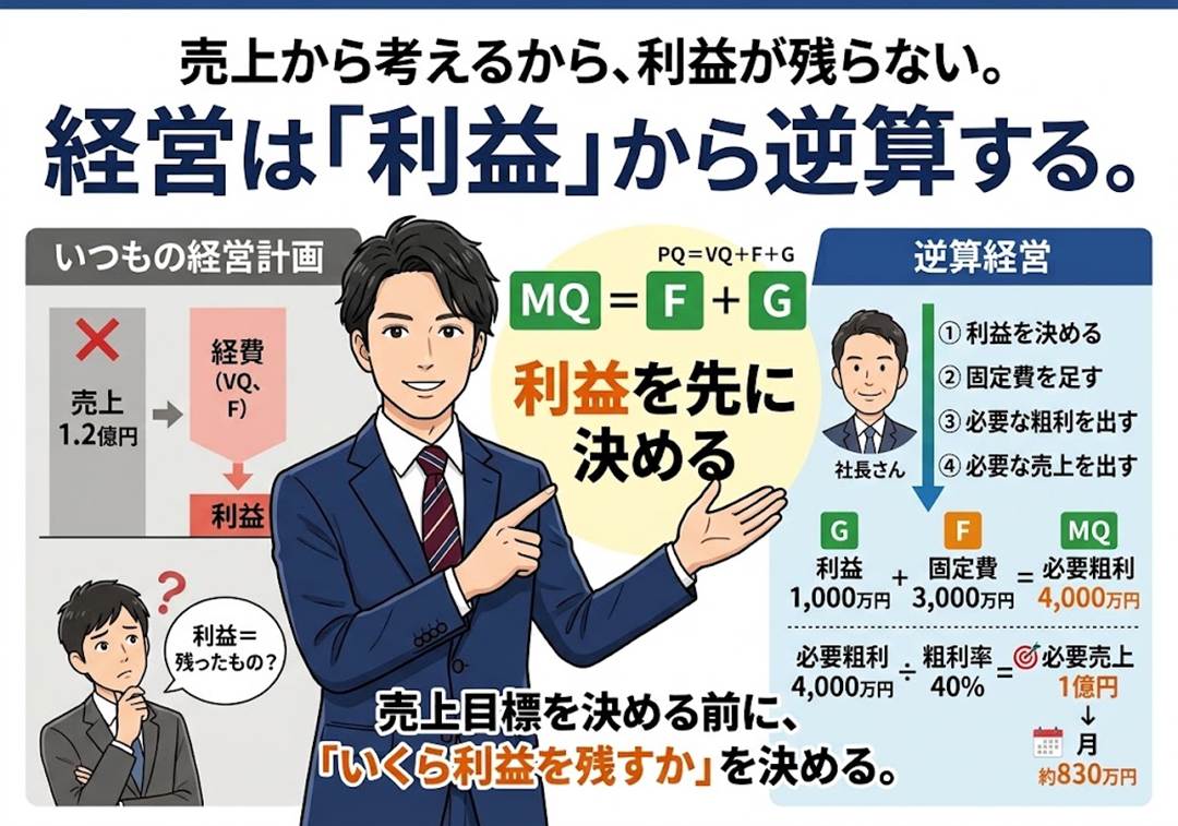 「経営は逆算だ」──ある社長さんと数字を見直した話