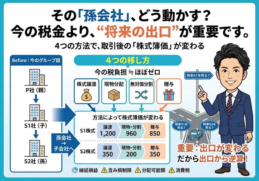 買収した会社の「孫会社」、そのままの持ち方で大丈夫ですか？